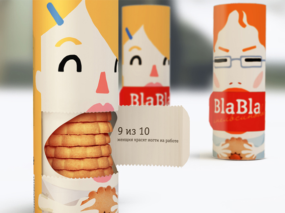 Концепт упаковки печенья Bla-bla-bla