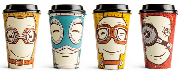 Take Away Coffee Cup by Backbone Creative #illustration 