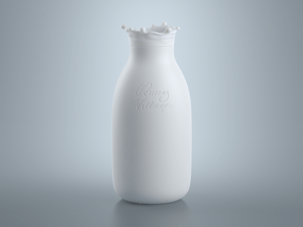 Концепт бутылки молока
