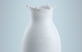 Концепт бутылки молока
