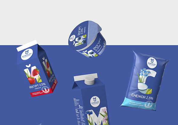 Дизайн упаковки молочных продуктов